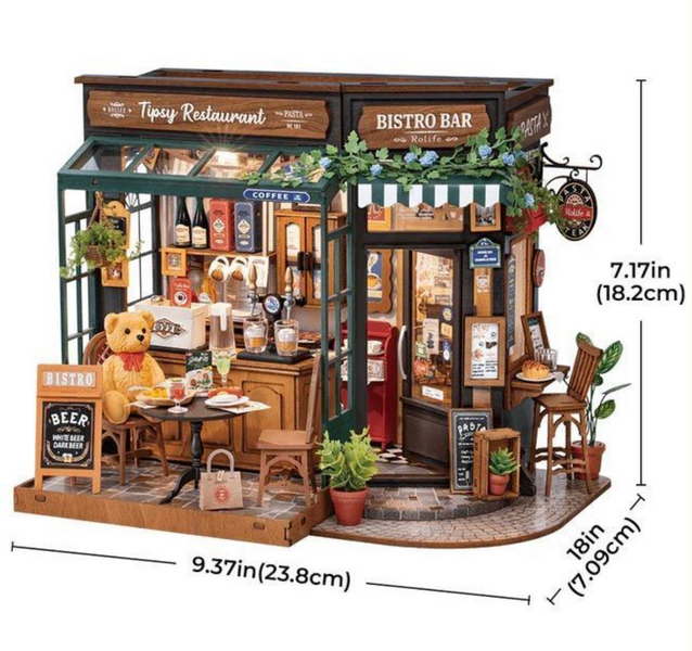 Конструктор 3D міні-будинок Robotime Rolife Coffe&Bar DG167 00-34652 фото