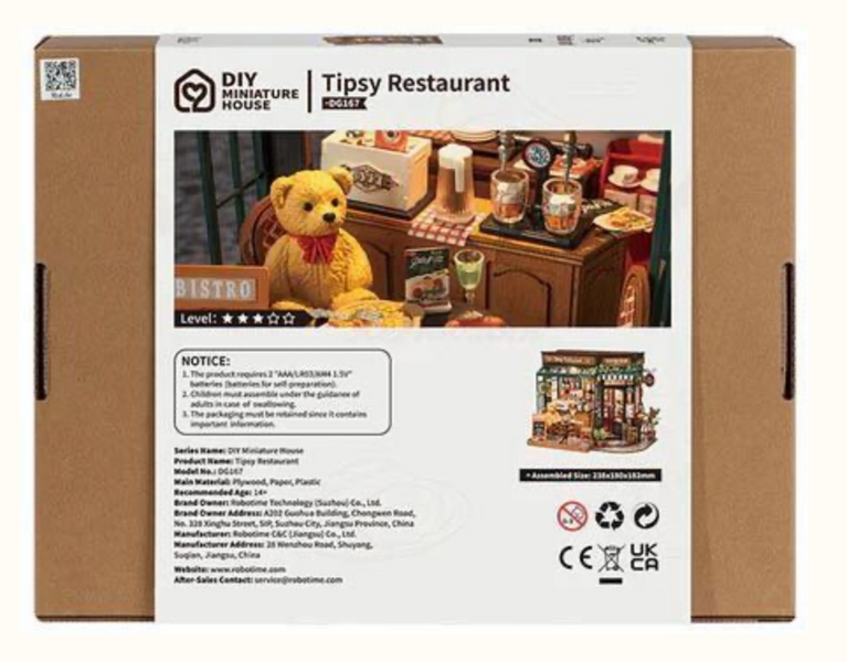Конструктор 3D міні-будинок Robotime Rolife Coffe&Bar DG167 00-34652 фото