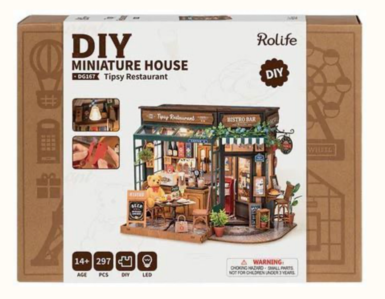 Конструктор 3D міні-будинок Robotime Rolife Coffe&Bar DG167 00-34652 фото