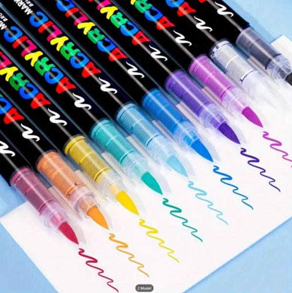 Акрилові маркери GuangNa Brush GN-8101 з м&rsquo;яким пензликом 120 шт. 00-36373 фото